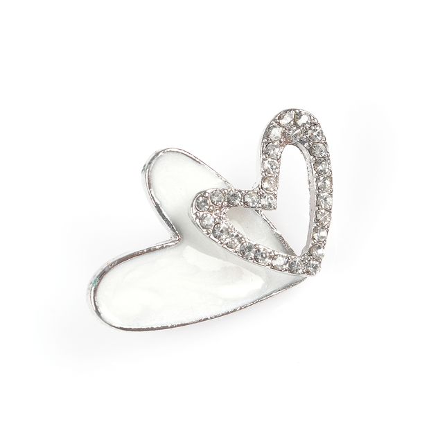 Brosa martisor inimi suprapuse