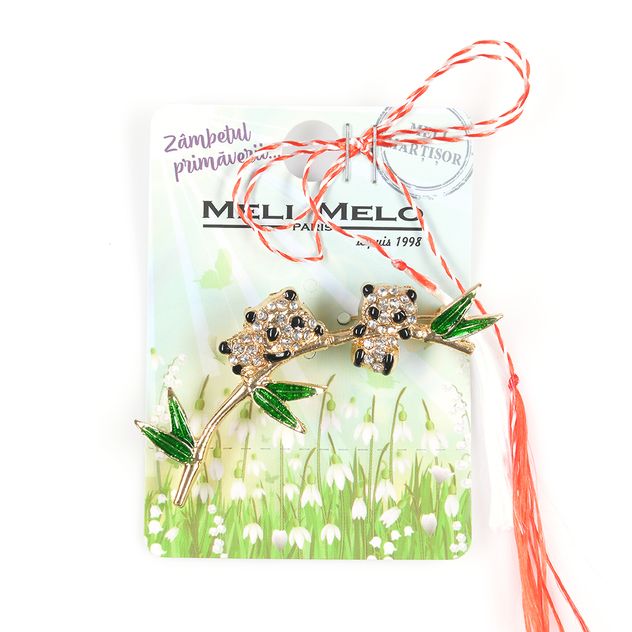 Brosa martisor ursuleti panda