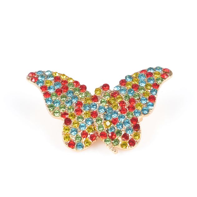 Brosa martisor fluture cu pietre colorate