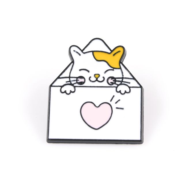 Brosa martisor pisica in plic