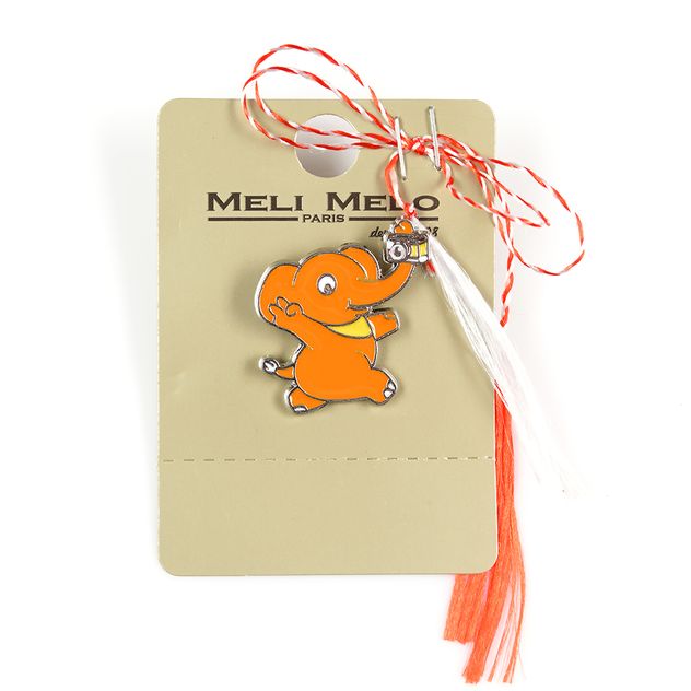 Brosa martisor elefant portocaliu