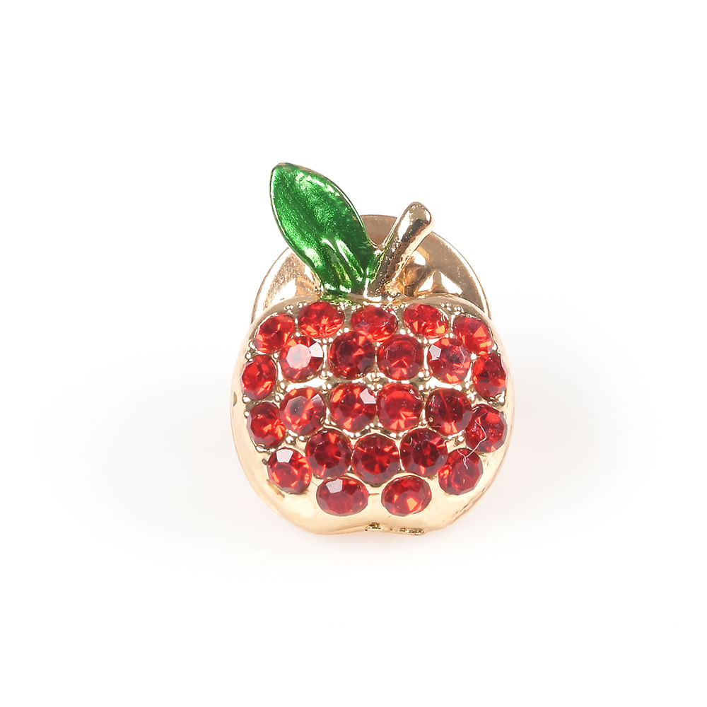 Brosa martisor mar cu pietre rosii