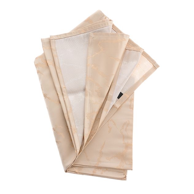 Fata de masa eleganta bej cu model discret in relief