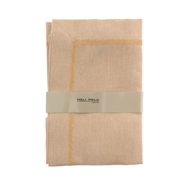 Set napron si 6 servete bej pentru masa