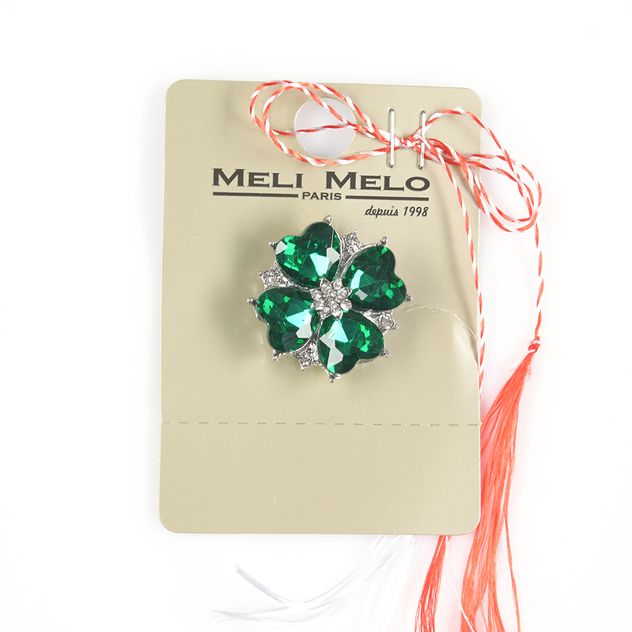 Brosa martisor trifoi verde smarald