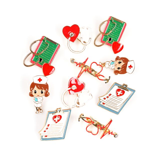 Set 10 brose martisor cu tematica medicala