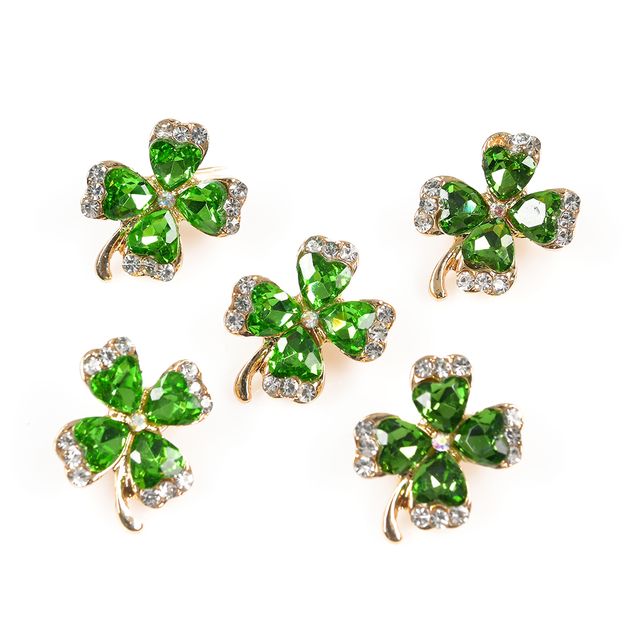 Set 5 brose martisor trifoi verde