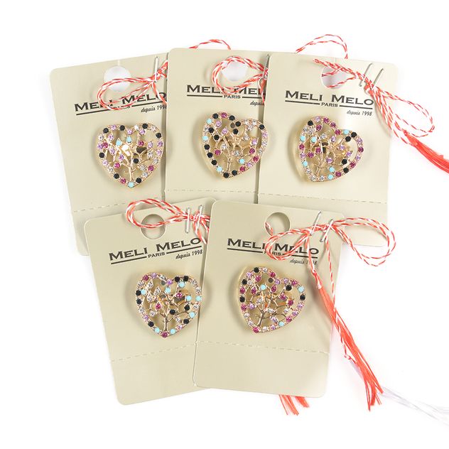Set 5 brose martisor inima si copacul vietii
