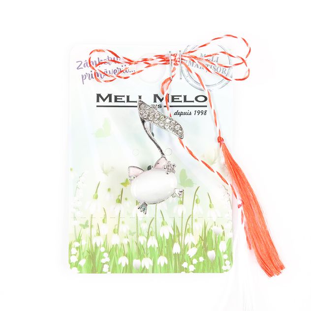 Brosa martisor nota muzicala argintie