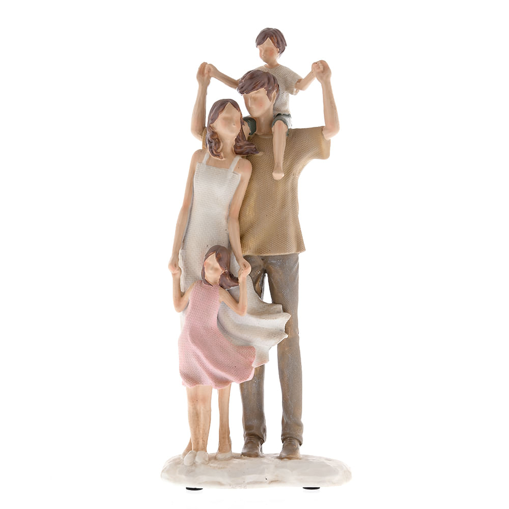 Statueta familie cu doi copii