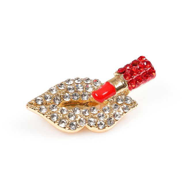 Brosa martisor buze cu ruj