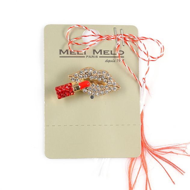 Brosa martisor buze cu ruj