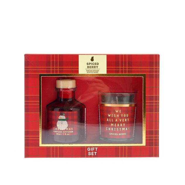 Set cadou Spiced Berry cu difuzor si lumanare