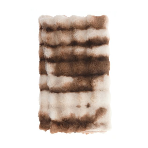 Covor pufos in nuante calde maro 60 x 140 cm