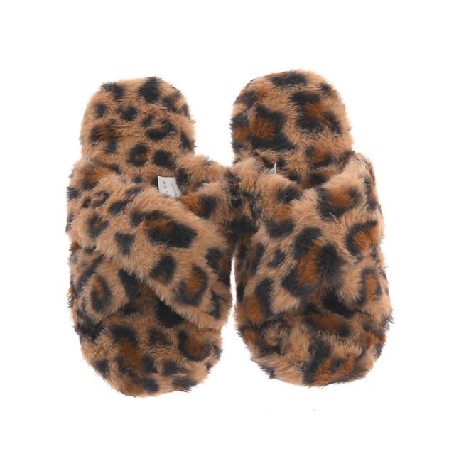 Papuci de casa cu model animal print