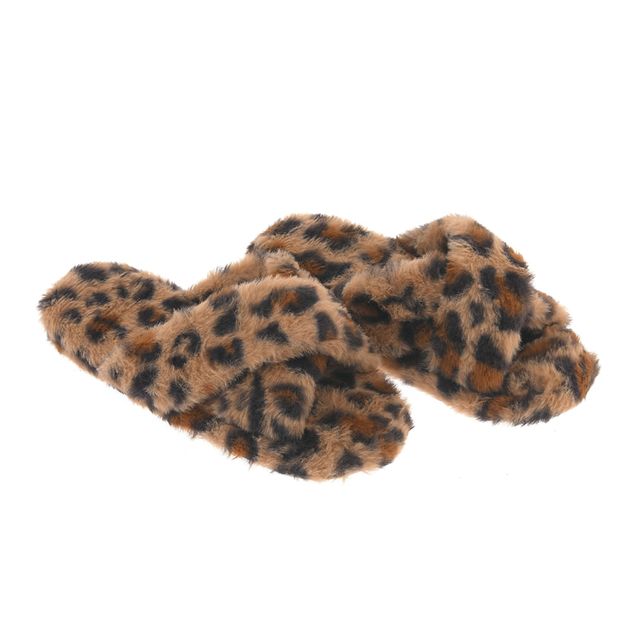 Papuci de casa cu model animal print