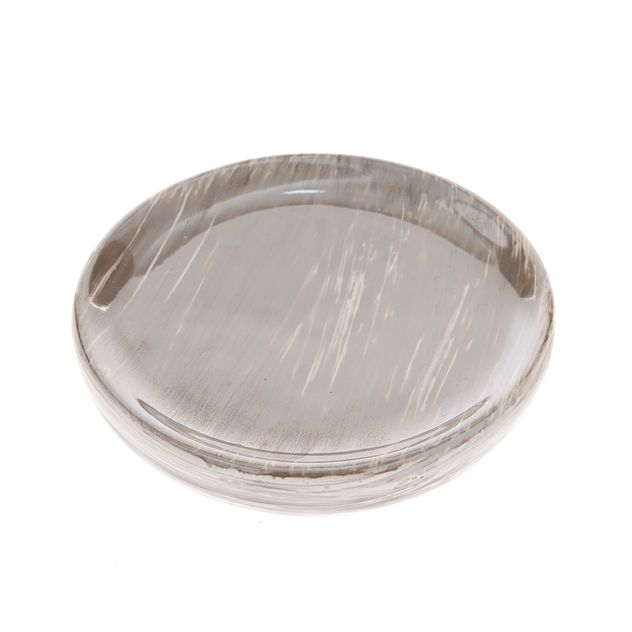 Savoniera ceramica rotunda cu finisaj lucios maro-bej 11 cm