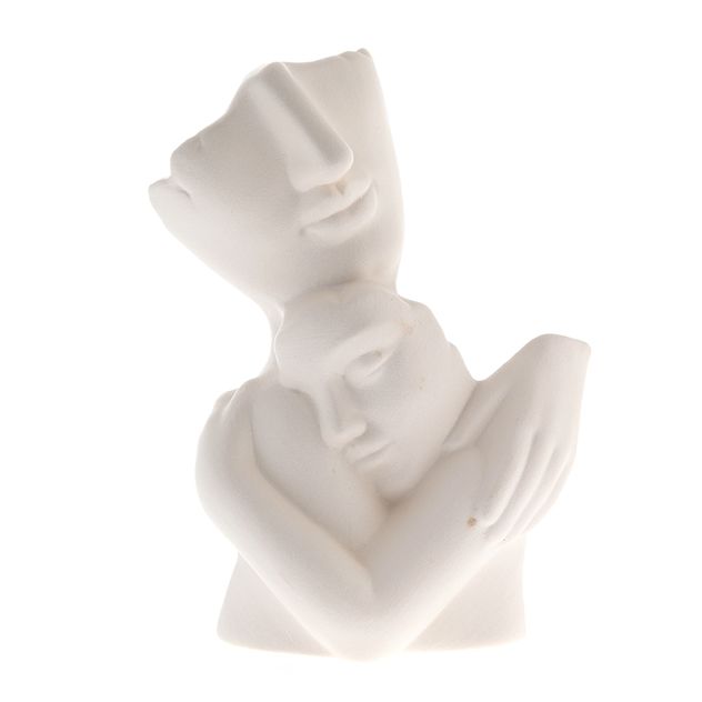 Statueta decorativa abstracta cuplu imbratisat 21 cm