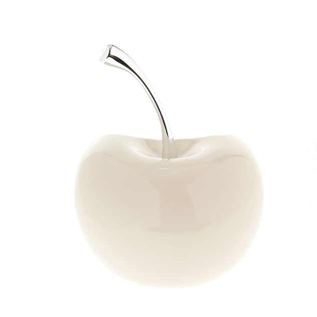 Decoratiune ceramica in forma de cireasa cu interior auriu 21  cm