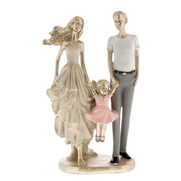 Statueta decorativa familie fericita – parinti cu copil 30 cm