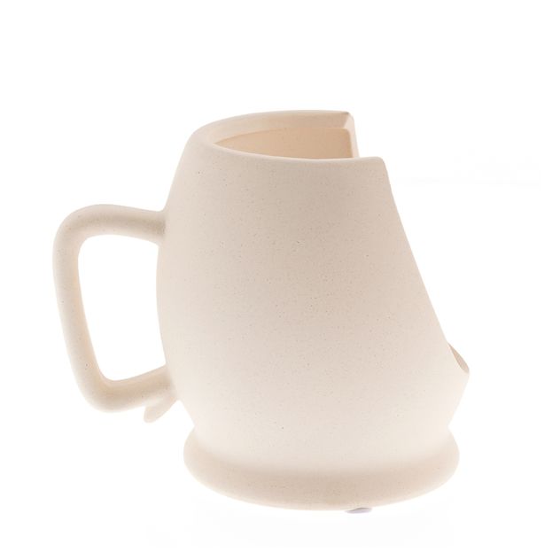 Suport lumanari din ceramica bej 11 cm