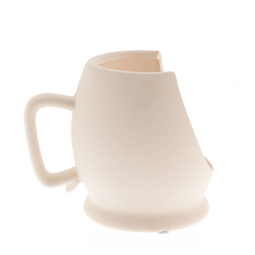 Suport lumanari din ceramica bej 11 cm