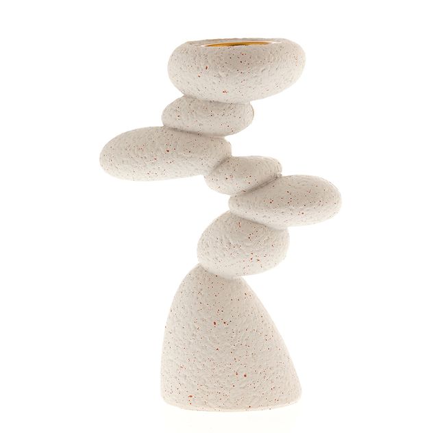 Suport ceramic pentru lumanari cu design zen 20 cm
