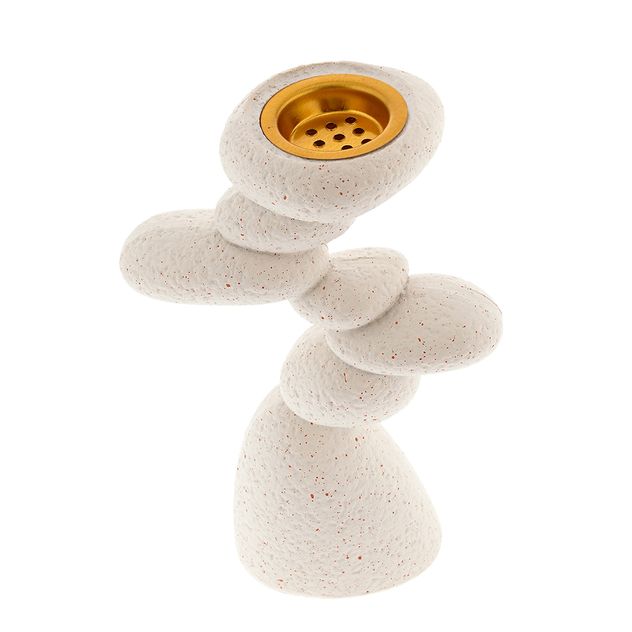 Suport ceramic pentru lumanari cu design zen 20 cm