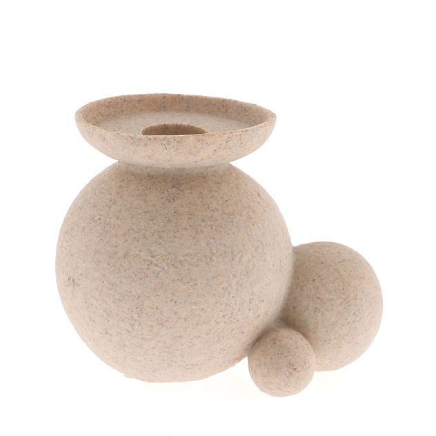 Suport bej lumanare cu forme sferice 16 cm