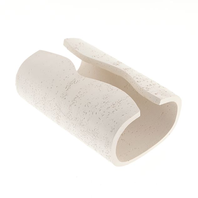 Suport decorativ din ceramica alb natur pentru servetele 18.5 cm