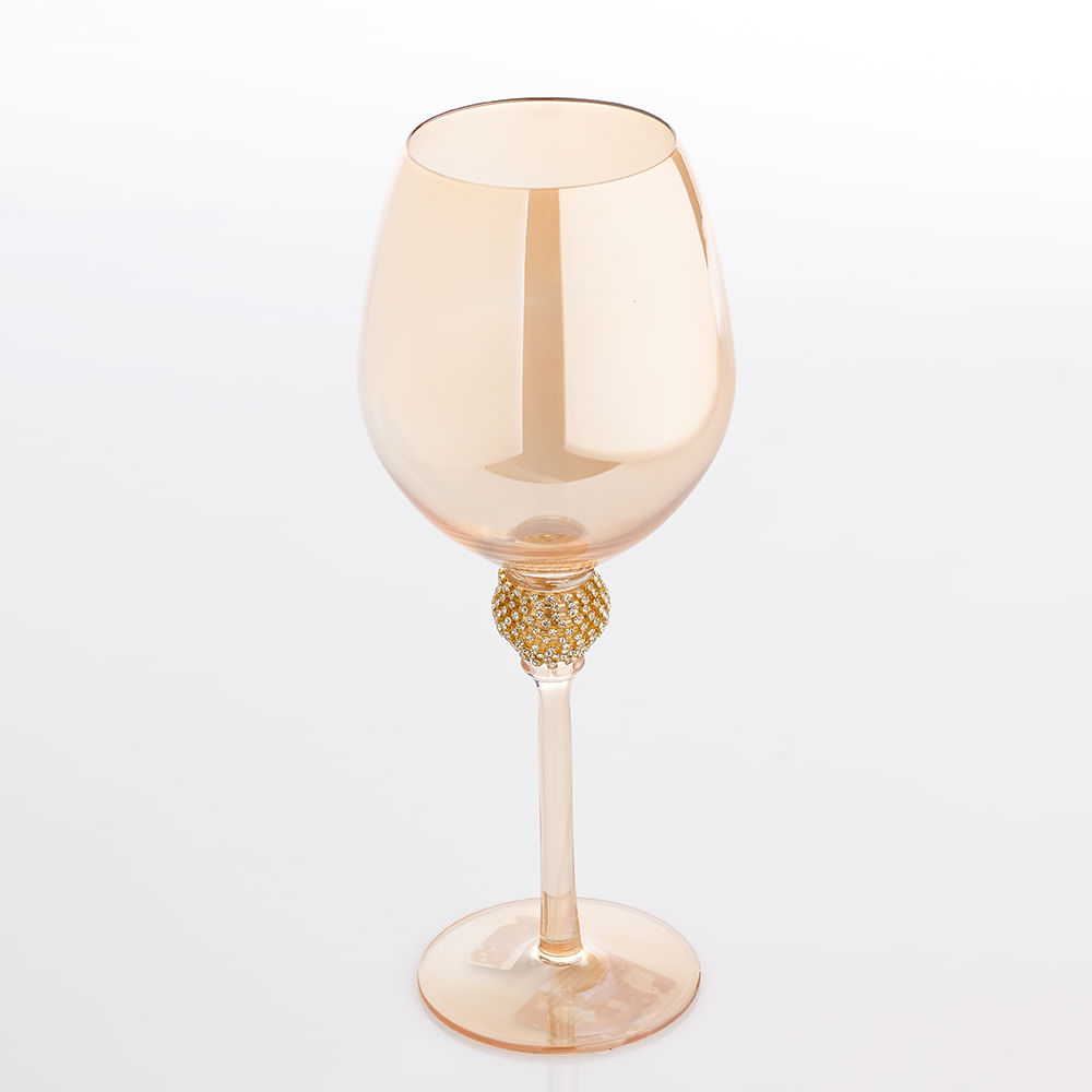 Pahar de vin cu picior decorat