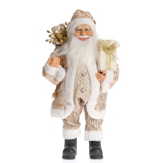 Mos Craciun auriu cu led 60 cm