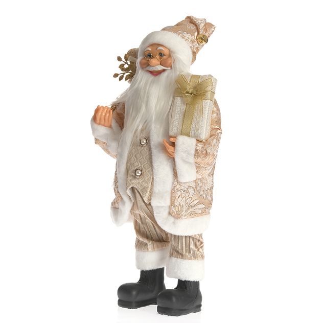 Mos Craciun auriu cu led 60 cm