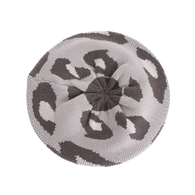 Bereta tricotata cu imprimeu animal print