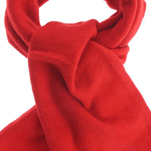 Fular rosu gros din tricot