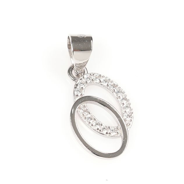 Pandantiv din argint cu doua ovaluri intrepatrunse