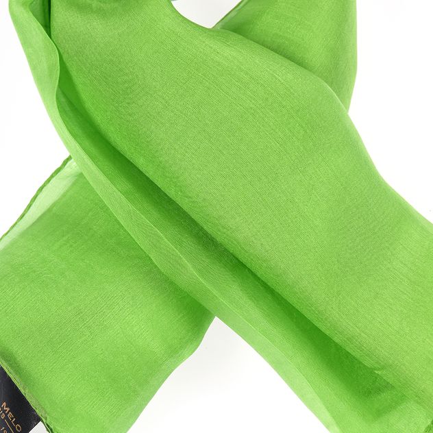 Esarfa din matase verde vibrant 50 x 50 cm