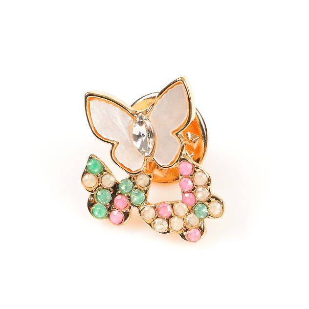 Brosa martisor 3 fluturi cu aripi multicolore