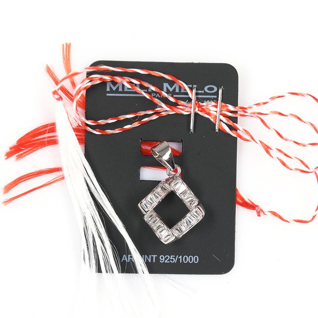 Pandantiv din argint romb