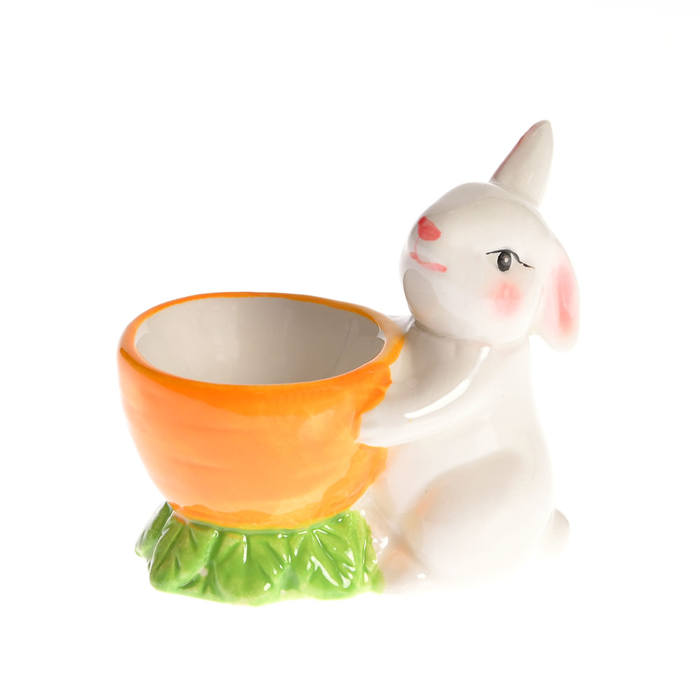 Suport decorativ ou Paste cu iepuras din ceramica 8.5 cm