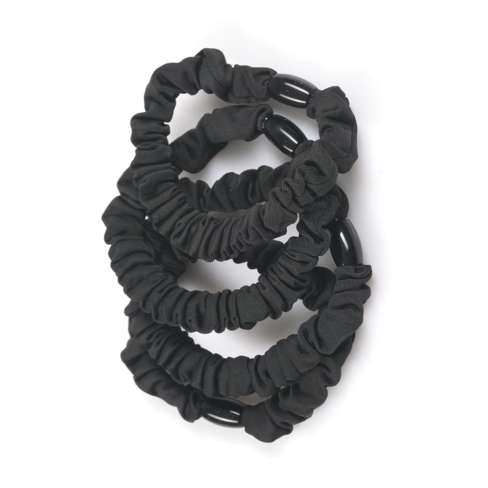 Set 4 elastice de par negre - Imagine 2