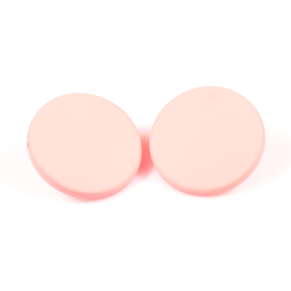 Cercei rotunzi roz pastel cu design minimalist