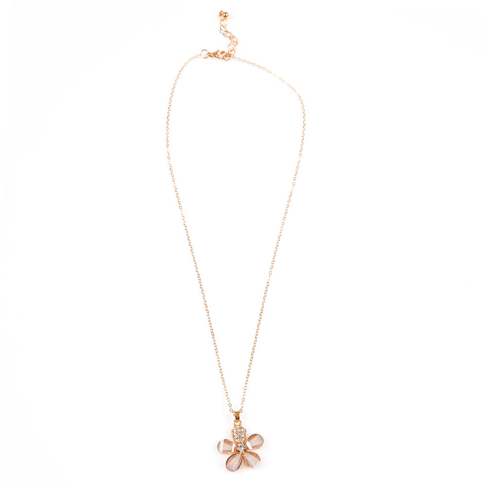 Colier chic cu pandantiv floare aurie