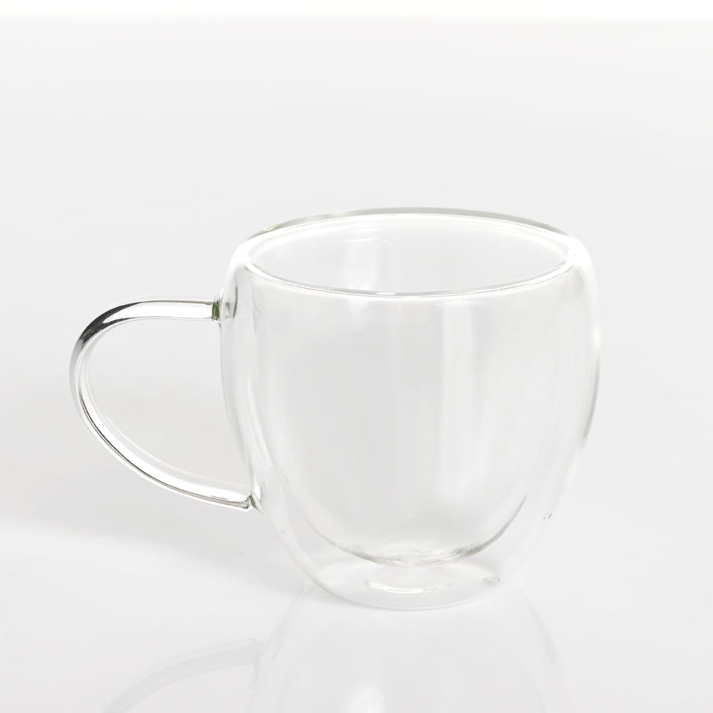 Cana capucino din sticla cu perete dublu, 150 ml