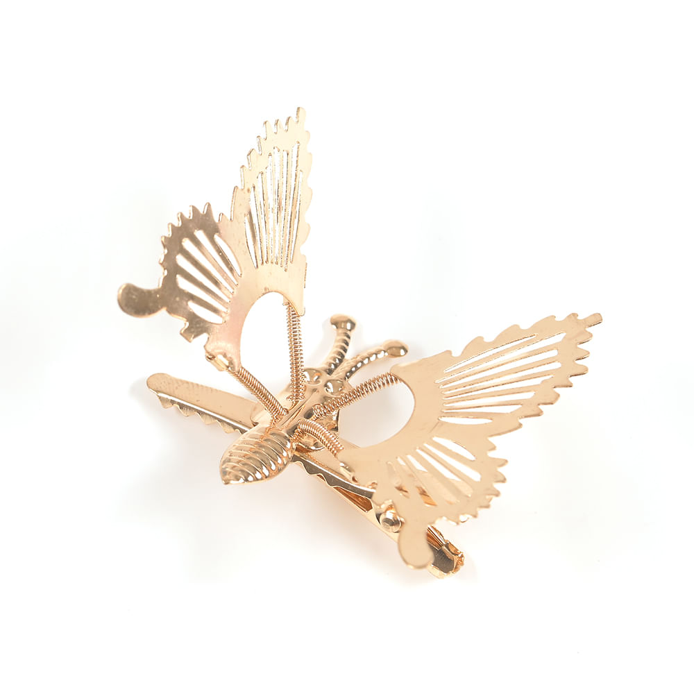 Agrafa par aurie tip fluture, design decupat