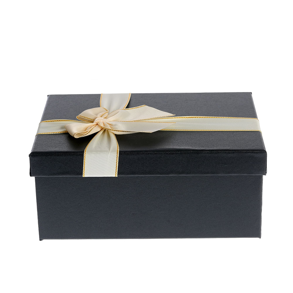 Cutie de cadou eleganta cu funda crem 25 cm