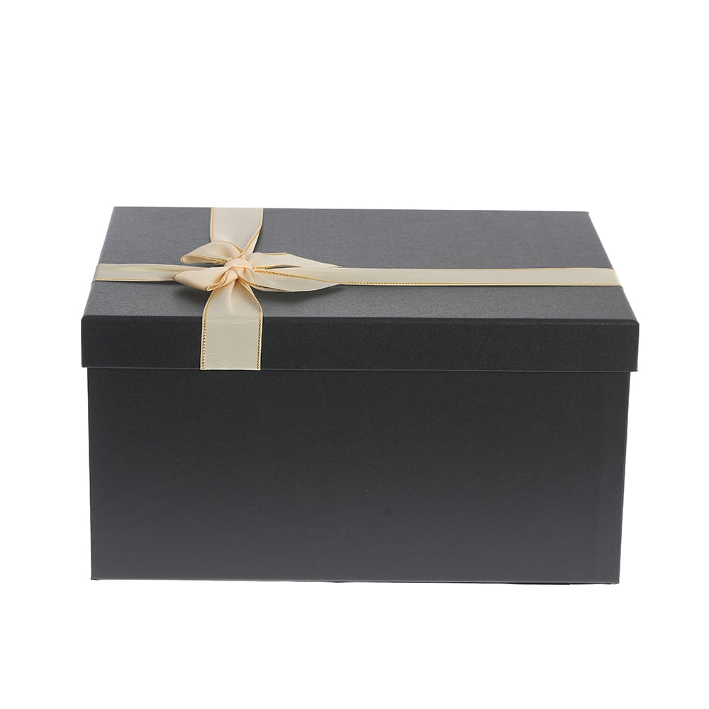 Cutie de cadou eleganta cu funda crem 35 cm