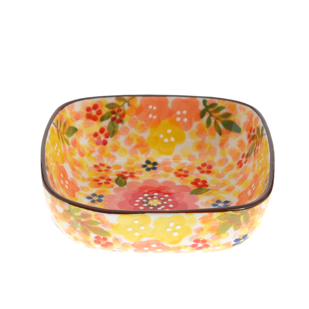 Tava ceramica cu model floral