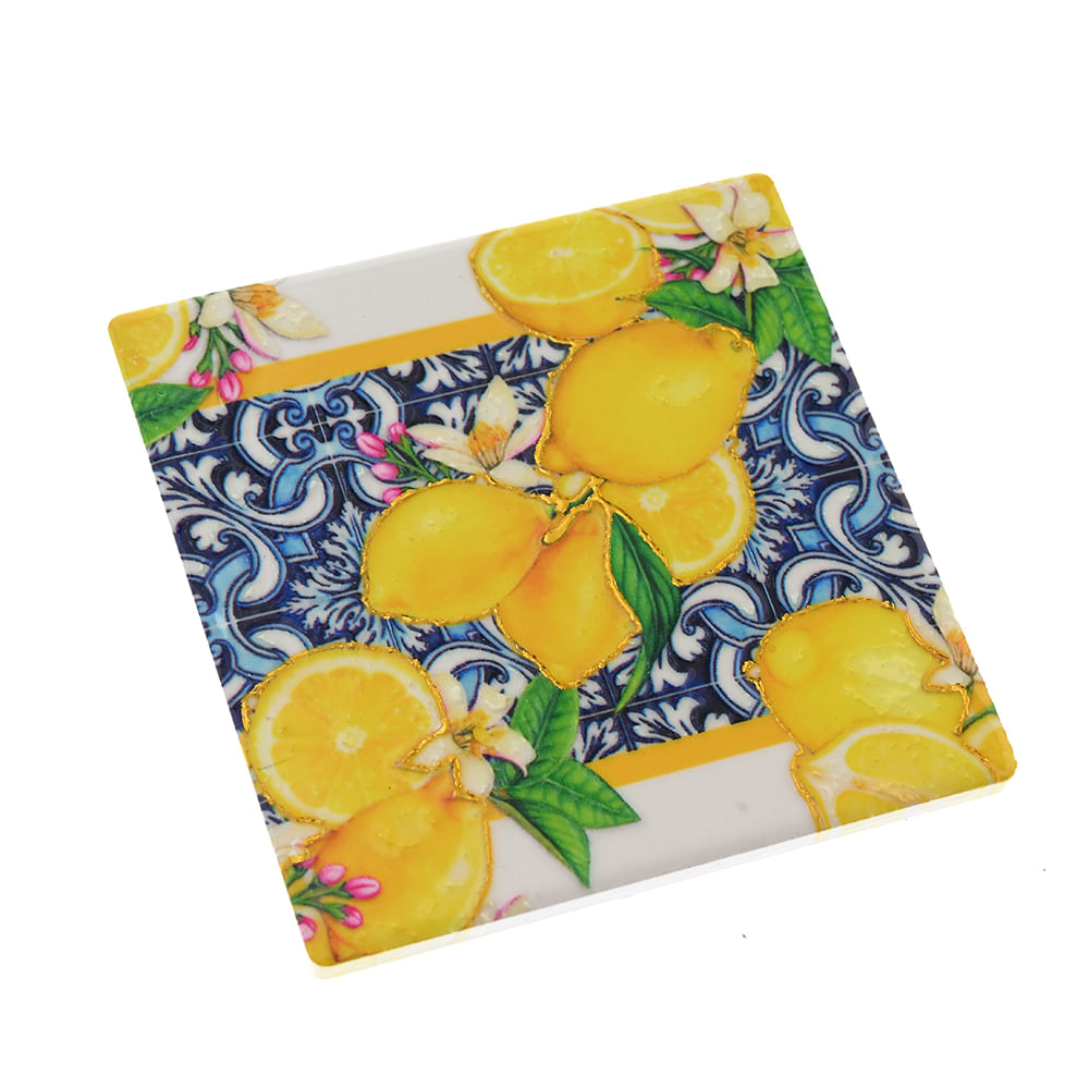 Suport pentru pahar cu design lamaie