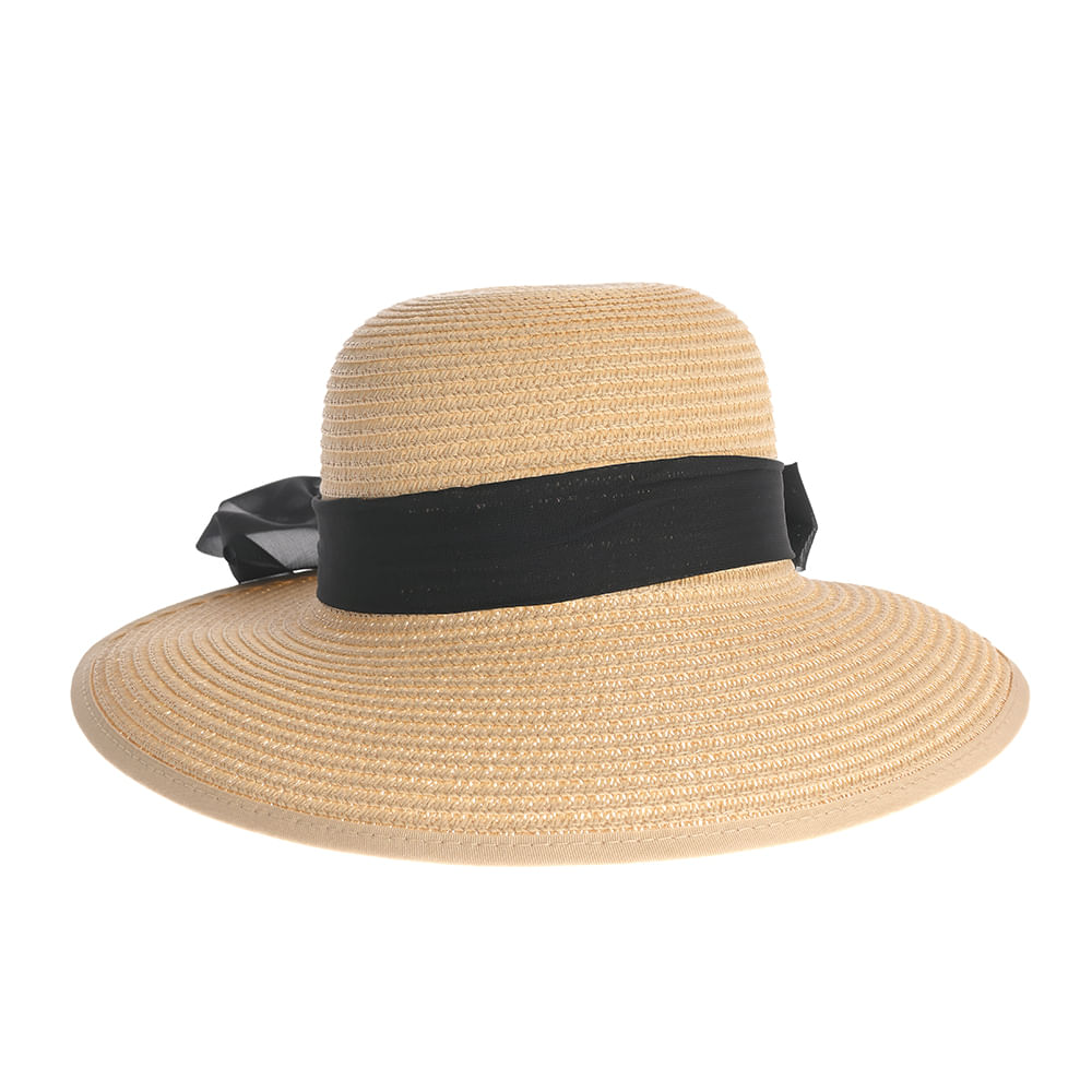 Palarie eleganta de vara cu funda neagra